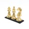 Decorative Aluminum Chess Piece on Base-Gold - Tabletop Object